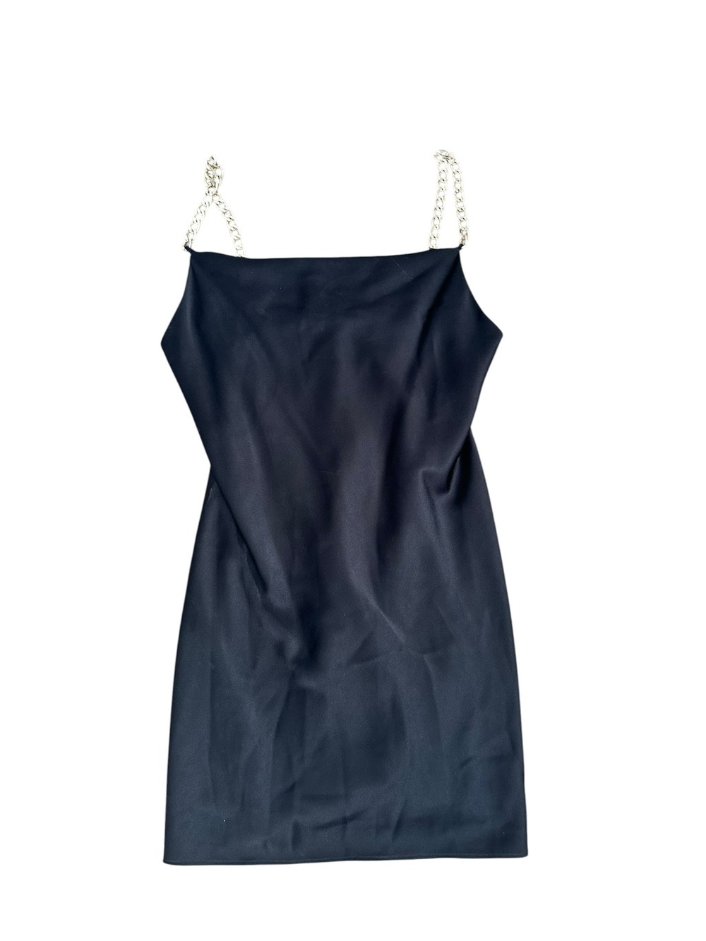 Alice + Olivia Black Mini Dress with Chain Straps